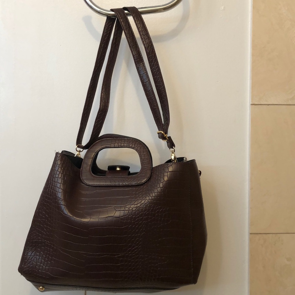 Brown leather purse